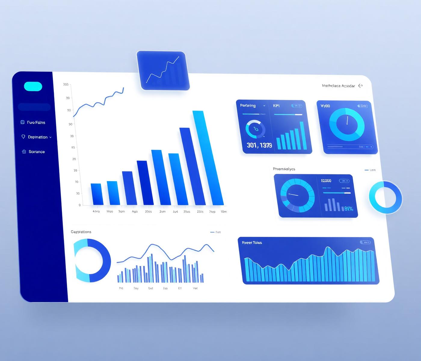 Abstract marketplace analytics dashboard